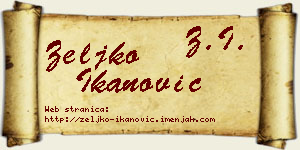 Željko Ikanović vizit kartica